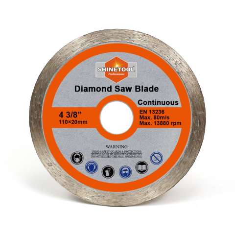 Diamond saw blade, continuous type