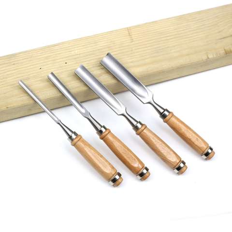 4pcs Professional wood carving tools chisel set with wooden handle