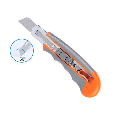 Retractable sliding paper cutter 18mm utility knife with soft TPR handle