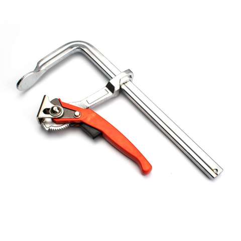 Quick release ratchet carpentry F clamp