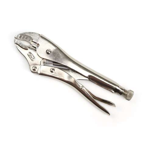 Curved jaw mouth CR-V locking pliers