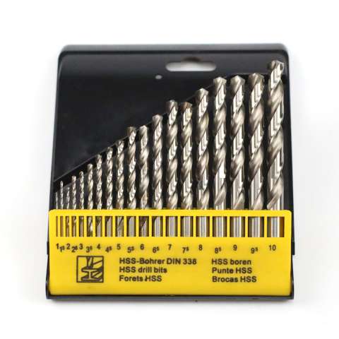 19pcs HSS grinding twist drill bits set with metric size