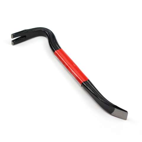 Heavy-duty reinforced flat shank body wrecking bar pry bar with groove