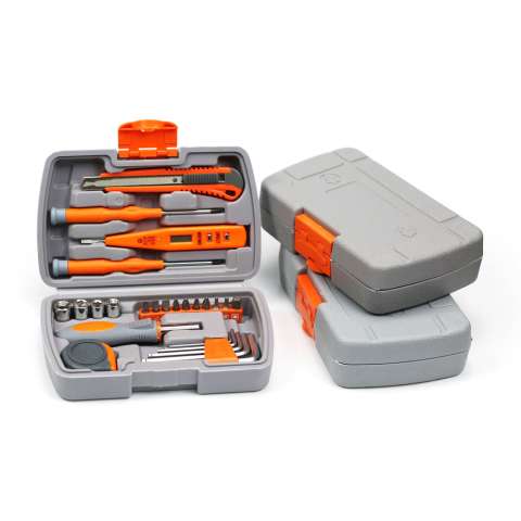 25pcs household portable mini hand tools with screwdriver hex key socket