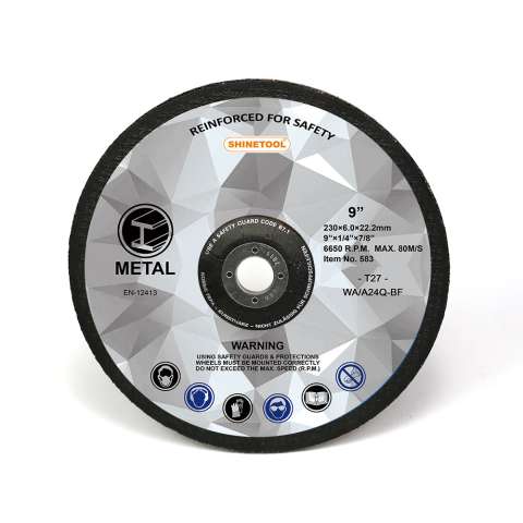 Resin bond aluminium oxide abrasive depressed grinding wheel for stone metal inox and stainless steel