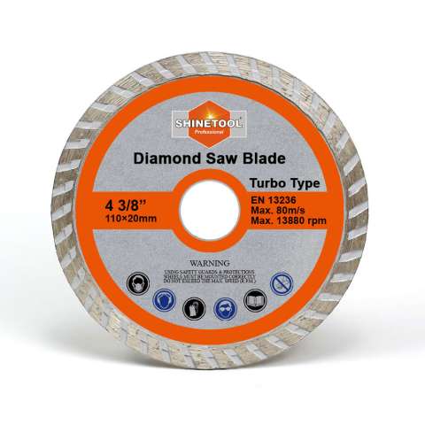 Diamond saw blade, turbo type