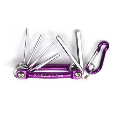 6pcs aluminum bracket folding allen hex key set with for bike repairing