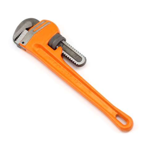 American type pipe wrench with double brow lines