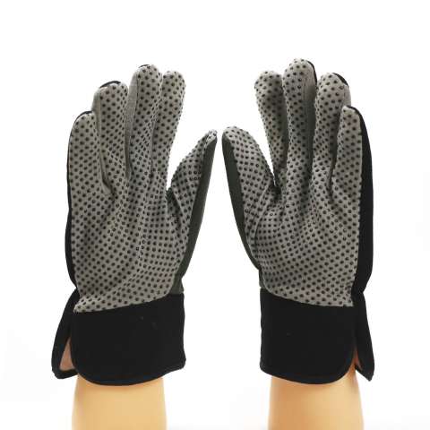 Anti-slip PVC dotted elastic nylon fabric working protective gloves