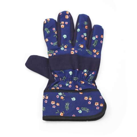 Flower pattern printed garden working gloves with or without lining