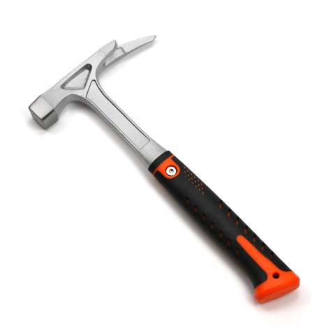 One piece forged roofing hammer with magnetic nail starter