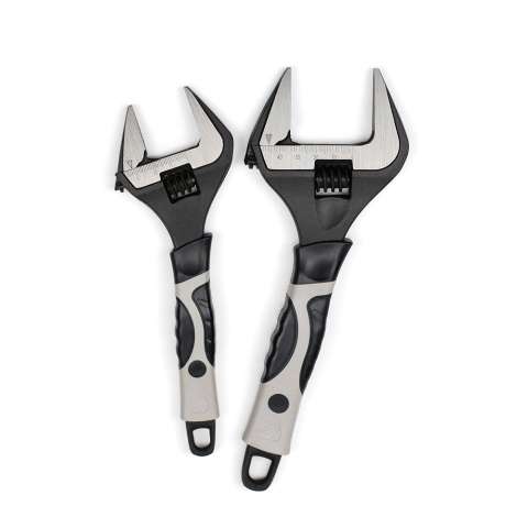 Exta big large opening jaw basin adjustable wrench spanner with thin mouth