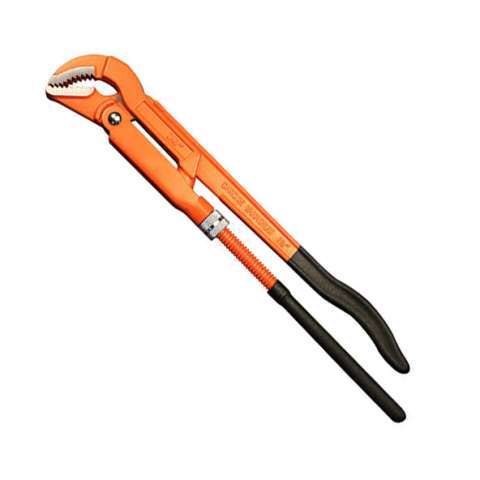 45 degree Swedish type eagle mouth bent nose adjustable pipe wrench pliers with dipped handle