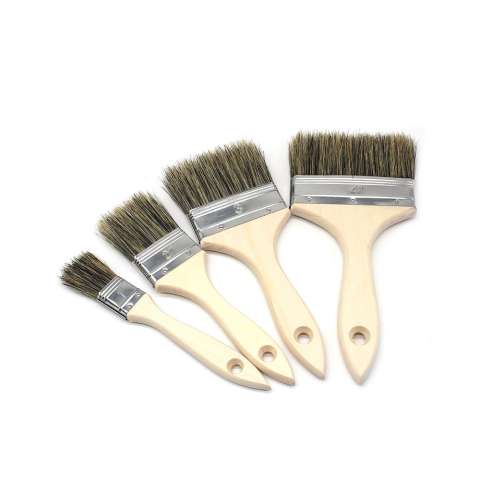 paint brush with wooden handle