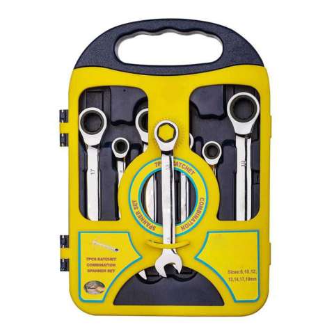 7pcs ratchet combination wrench set