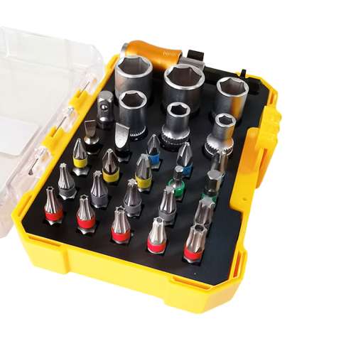 28 pcs socket and screwdriver bits tool set