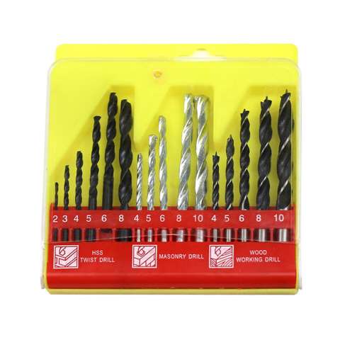 16 pcs mixed drill bits set