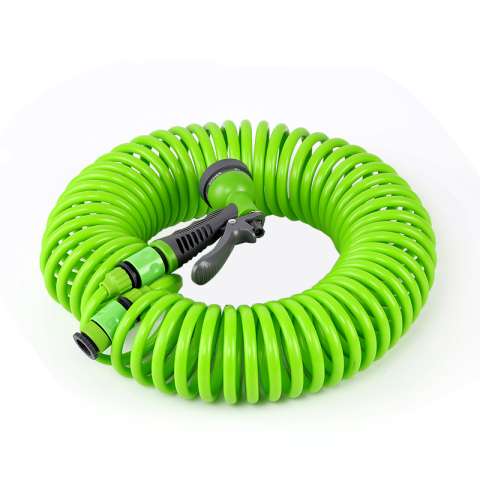 PU coiled hose with spray gun