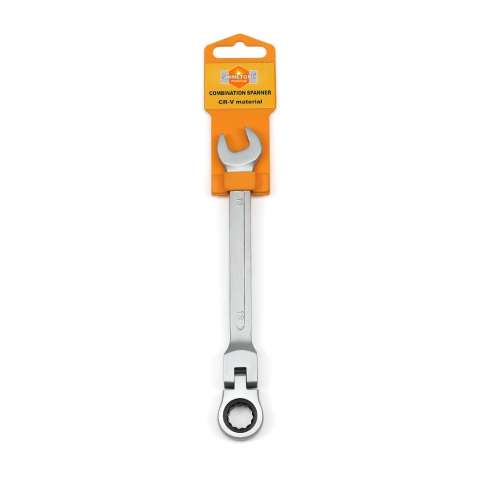 Adjustable head ratchet combination wrench