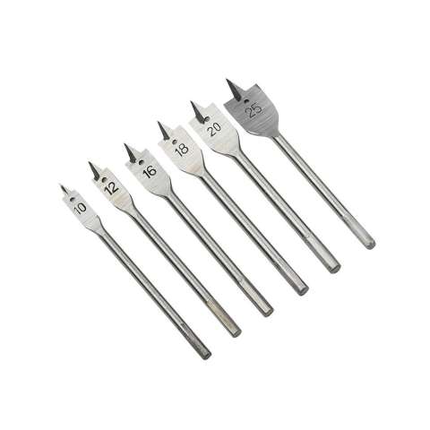 6pcs three point woodworking flat drill bit set