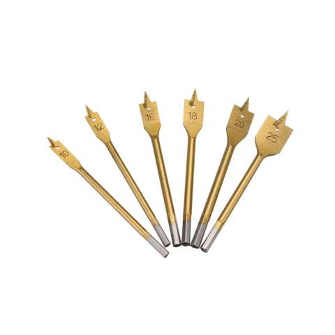 6pcs three point woodworking flat drill bit set