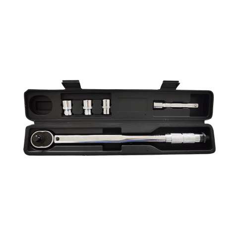 Five piece multi-functional preset torque wrench