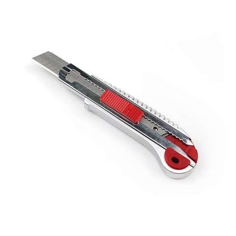 Fashionable silver appearance retractable utility knife