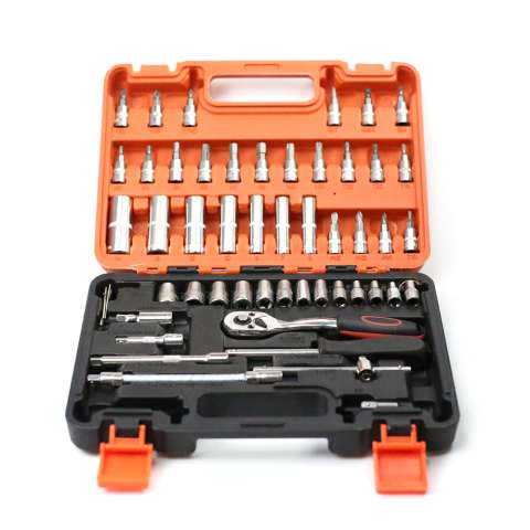 53pcs deep socket set auto repair tools with ratchet handle