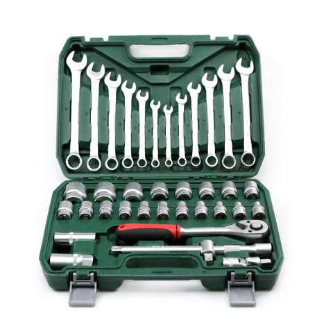 37pcs socket set combination tools kit 24 teeth ratchet handle