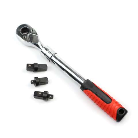 72 teeth new type retractable adjustable head ratchet wrench handle set