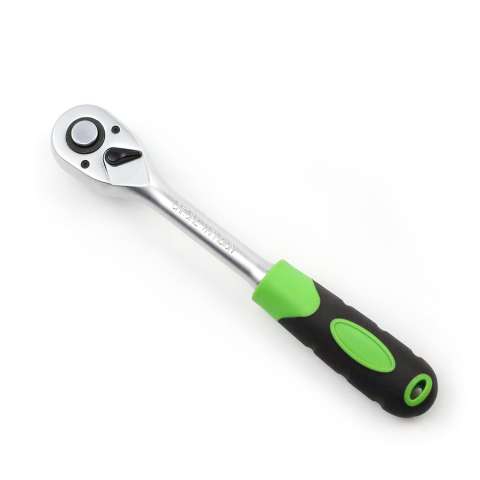 Cheap ordinary ratchet handle with green TPR handle