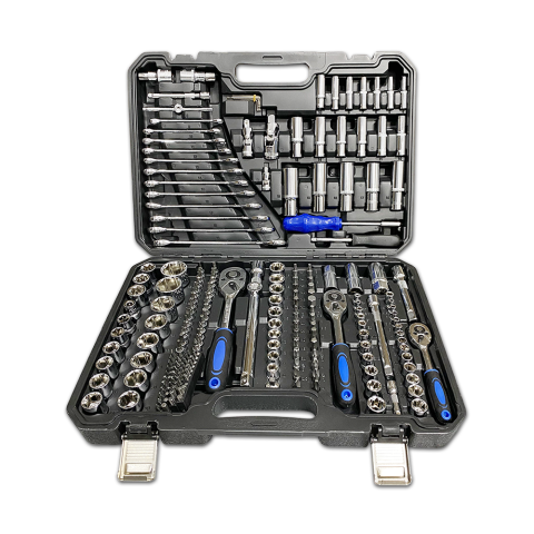 216pcs 1/2 3/8 1/4 ratchet wrench socket set