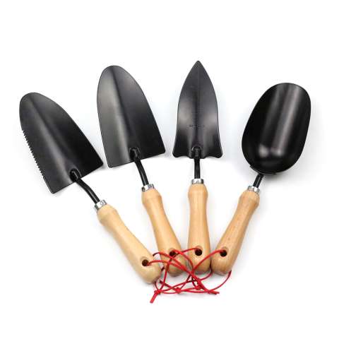 Four piece multi-functional shovel garden planting tool set