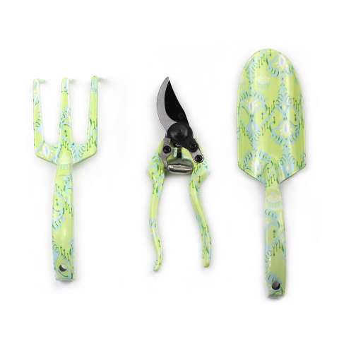 3pcs home garden work tools set with trowel fork and pruning shears