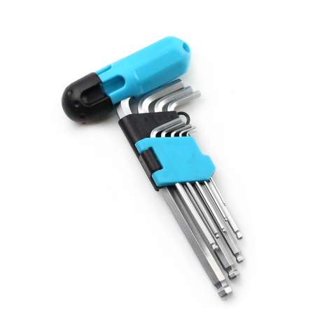 9 pieces ball point hex wrench allen key set with convenient grip handle