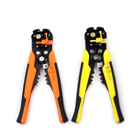 Multi-function 24-10 AWG self adjusting crimping plier cable wire stripper
