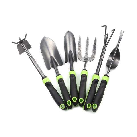 Soft double color TPR handle home planting garden tool kits