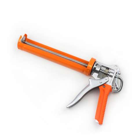 Skeleton Aluminum alloy material glue caulking gun with PVC rubber handle