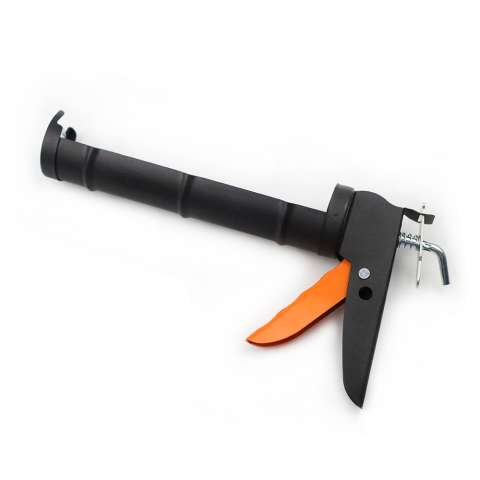 Aluminum alloy silicone sealant caulking gun with black powder coated surface