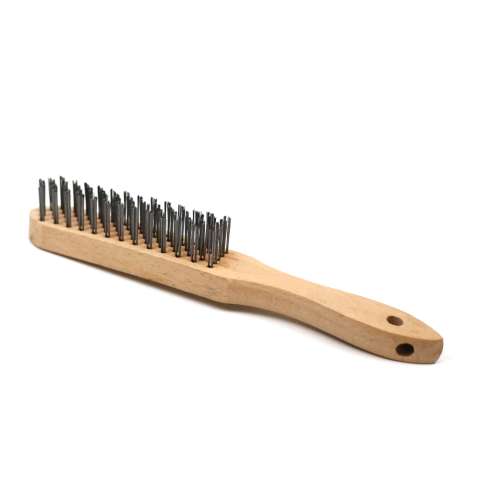 High quality metal polish wood handle various steel wire brush