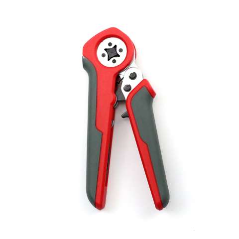 Self-adjusting square ferrule crimping pliers cable wire stripper crimper tool