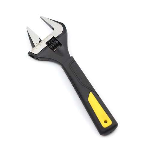 Large open end adjustable wrench