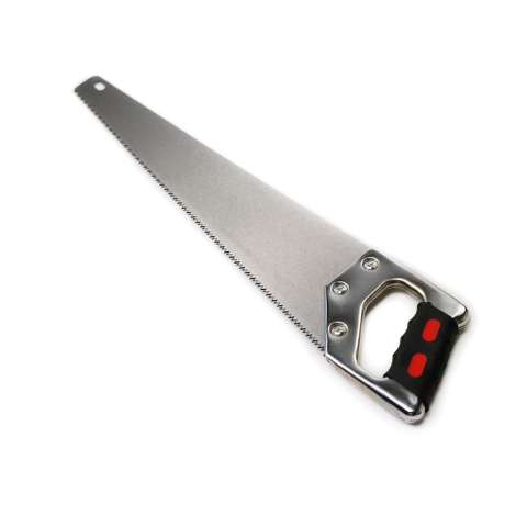 Outdoor hand operated board saw with soft TPR coated iron handle