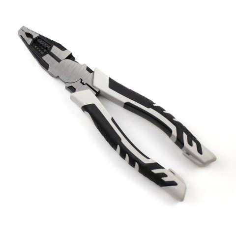 Multi-function Cr-V combination pliers with new type double color plastic handle
