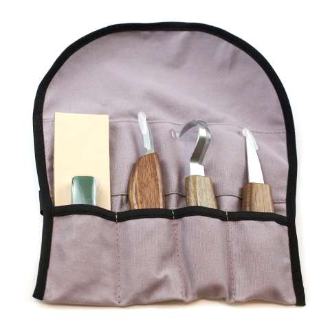 5pcs woodworking carving knife set with sail cloth bag packaging
