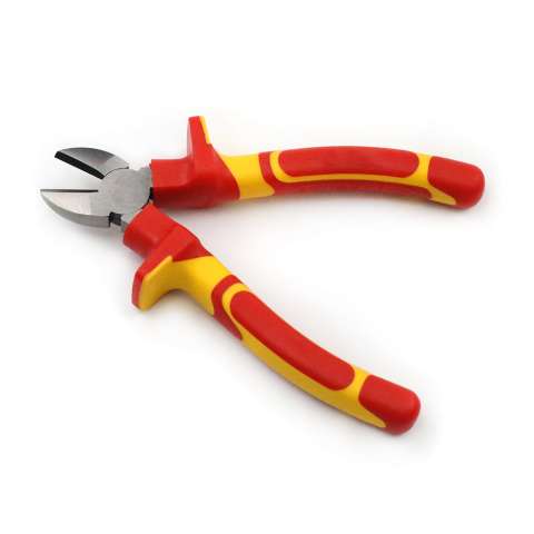 Carbon steel diagonal cutting pliers with insulated handle